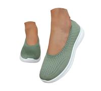 Zapatillas Deporte Mujer Blancas Comodas Casual Zapatos Deportivos Sin Cordones Transpirables Pretty Moda Sneakers Slip on Entretiempo Ligeros Mocasines Malla Barefoot Clasico Para Correr Gimnasio