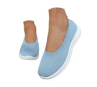 Zapatillas Deporte Mujer Blancas Comodas Casual Zapatos Deportivos Sin Cordones Transpirables Pretty Moda Sneakers Slip on Entretiempo Ligeros Mocasines Malla Barefoot Clasico Para Correr Gimnasio