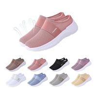 Zapatillas Deporte Mujer Blancas Comodas Entretiempo Zapatos Deportivos Malla Transpirables Casual Moda Sneakers Sin Cordones Pretty Ligeros Barefoot Slip on Calzado Clasico para Gimnasio Jogging