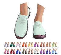 Zapatillas Deporte Mujer Blancas Ligeros Casual Zapatos Deportivos con Cordones Comodas Clasico Moda Sneakers Slip on Entretiempo Antideslizante Mocasines Calzado Pretty para Jogging Running