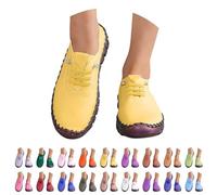 Zapatillas Deporte Mujer Blancas Ligeros Casual Zapatos Deportivos con Cordones Comodas Clasico Moda Sneakers Slip on Entretiempo Antideslizante Mocasines Calzado Pretty para Jogging Running