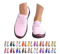 Zapatillas Deporte Mujer Blancas Ligeros Casual Zapatos Deportivos con Cordones Comodas Clasico Moda Sneakers Slip on Entretiempo Antideslizante Mocasines Calzado Pretty para Jogging Running