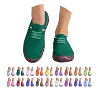 Zapatillas Deporte Mujer Blancas Ligeros Casual Zapatos Deportivos con Cordones Comodas Clasico Moda Sneakers Slip on Entretiempo Antideslizante Mocasines Calzado Pretty para Jogging Running