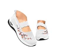 Zapatillas Deporte Mujer Blancas Transpirables Casual Moda Sneakers Malla Ligeros Clasico Zapatos Deportivos Sin Cordones Pretty Comodas Barefoot Slip on Calzado Entretiempo para Gimnasio Running