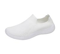 Zapatillas Deporte Mujer - Comercio Exterior Nuevo Tejido Volador De Malla Transpirable Zapatos De Mujer Y Hombre Cabeza Redonda Baja Parte Superior Suave Zapatillas Transpirables (White 39)