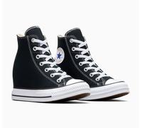 Converse Chuck Taylor All Star Classic Wedge Platform Canvas Zapatillas Altas para Mujeres en Negro/rojo, Talla EU 36 Negro/rojo EU 36
