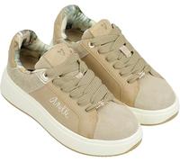 Zapatillas Deportivas Beige Mujer - Sneakers Arena con Plataforma - Diseño Acolchado - Plantilla Extraíble (Arena, Sistema Tallas Calzado EU, Adulto, Mujer, Números, Mediano, 38)