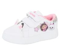 Zapatillas Deportivas Blancas de casa de muñecas de Gabby para niñas, Pandy Paws, con Cierre de Velcro y Suela de Goma.