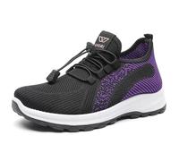 Zapatillas deportivas con cierre Boa para mujer, zapatillas de deporte, zapatos de deporte, zapatos planos, tallas grandes, para gimnasio, fitness, deporte, Negro , 40 EU