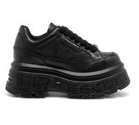 Zapatillas Deportivas con Plataforma de Cuero Grueso Negro para Mujer Windsorsmith - Swerve