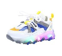 Zapatillas deportivas con ruedas iluminadas para niños y niñas, con cordones, de malla, transpirables, suela suave, antideslizante, para niños pequeños, Niñas Años Zapatos, Blue, 30 EU