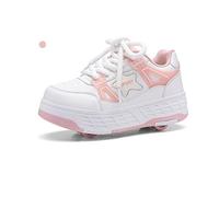 Zapatillas Deportivas Convertibles para Niñas con Ruedas Ocultas Patinaje Recreativo Calzado Infantil Multiusos para Uso Diario (9-9.5 Years)