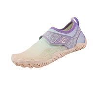 Zapatillas deportivas de cuero para niñas, ligeras, fáciles de cuidar, con suela acolchada, bonito diseño de corazón que brilla en la oscuridad, para uso diario, jardín, Purple, 26 EU