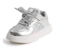 Zapatillas deportivas de lona para niñas, fáciles de sujetar, para playa, natación, esnórquel, actividades al aire libre, ligeras, deportivas, para jugar en verano, zapatos planos de parque, Silver