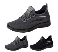 Zapatillas deportivas de malla para hombre, para gimnasio, con soporte de arco, transpirables, para baloncesto, con tejido de mosca, para verano, ligeras que absorben los golpes, gris, 40 2/3 EU