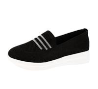 Zapatillas deportivas de malla para mujer, informales, transpirables, cómodas, para la playa, Black, 37.5 EU