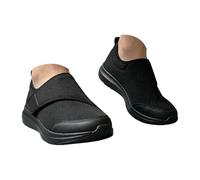 Zapatillas deportivas de malla suave para hombre, ligeras, transpirables, cómodas, para caminar, de alto rebote, con lengüetas profundas, para bádminton, gimnasio, tenis, atléticas, Negro1., 40 2/3 EU