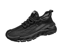 Zapatillas deportivas de malla transpirable para hombre, ligeras, con huecos, cómodos, gruesos, ortopédicos, con plantilla suave, antideslizantes, cómodas, para caminar, informales, para interiores y