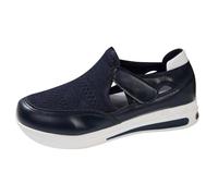 Zapatillas deportivas de malla transpirable para mujer, con plataforma hueca, para caminar, informales, trabajo, enfermera, zapatos cómodos ortopédicos con soporte de arco y recuperación, Blue, 40.5