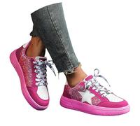 Zapatillas Deportivas de Plataforma con Estrellas Brillantes Retro para Uso Diario y Looks Casuales con Estilo Juvenil y Divertido para jóvenes