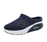 Zapatillas Deportivas De Transpirables De Malla Sin Cordones con Estilo Casual con Ventilación Cómodo Soporte para El del Pie Calzado Ligero para Caminar (Blue 43)