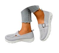 Zapatillas Deportivas de Verano para Mujer Ligeras y con Soporte de para Caminar Correr y Actividades al Libre (Grey, 38) #1927