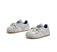 Zapatillas Deportivas elevadas para Mujer con Cordones Dobles. Zapatos Bajos, Modernos y Casuales. Zapatillas Deportivas de Cuero PU para Hacer Ejercicio y Fitness. Gris 39