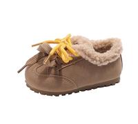 Zapatillas deportivas ligeras a prueba de agua planas mantener cálidas botas de nieve cómodas zapatos para niños zapatos para niñas zapatillas, caqui, 31 EU