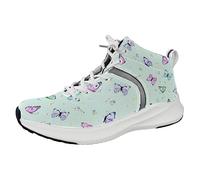 Zapatillas deportivas ligeras para hombre, diseño de mariposas voladoras, color verde claro, Multicolor, 9.5 US