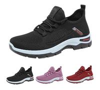 Zapatillas Deportivas Mujer Negras Antideslizante Entretiempo Moda Sneakers Slip on Ligeros Casual Zapatos Deportivos Malla Clasico Comodas Barefoot con Cordones Mocasines Pretty para Caminar Correr