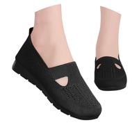 Zapatillas Deportivas Mujer Negras Comodas Casual Moda Sneakers Malla Transpirables Clasico Zapatos Deportivos Sin Cordones Entretiempo Ligeros Barefoot Slip on Calzado Pretty para Fitness Gimnasio