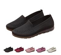 Zapatillas Deportivas Mujer Negras Comodas Clasico Moda Sneakers Malla Ligeros Casual Zapatos Deportivos Sin Cordones Entretiempo Antideslizante Calzado Slip on Mocasines Pretty para Atlético Fitness