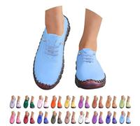 Zapatillas Deportivas Mujer Negras Comodas Pretty Zapatos Deportivos Slip on Ligeros Clasico Moda Sneakers con Cordones Entretiempo Antideslizante Mocasines Barefoot Casual para Correr Atlético