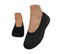 Zapatillas Deportivas Mujer Negras Ligeros Casual Zapatos Deportivos Sin Cordones Antideslizante Clasico Moda Sneakers Slip on Entretiempo Comodas Mocasines Malla Calzado Pretty para Running Caminar