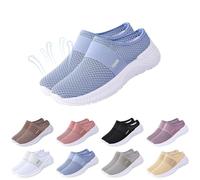 Zapatillas Deportivas Mujer Negras Ligeros Entretiempo Moda Sneakers Malla Comodas Pretty Zapatos Deportivos Sin Cordones Clasico Transpirables Barefoot Slip on Mocasines Casual para Fitness Jogging