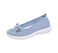 Zapatillas Deportivas Mujer Verano Zapatillas Casuales Femeninas de Malla Transpirable y Ligera con Comodidad Tipo calcetín para Uso Diario (Blue, 41)