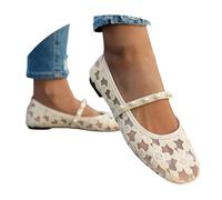 Zapatillas Deportivas Mujer Verano Zapatos Casuales sin Cordones con Aberturas de Elegant para Uso Diario Comodidad clásica (Beige, 43)