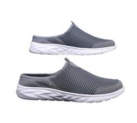 Zapatillas deportivas negras para hombre - Slip On Zapatillas de deporte para hombre, zapatillas blancas transpirables, ligeras, cómodas zapatillas de correr amortiguadas para el ocio y el día a día