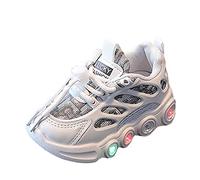 Zapatillas Deportivas Niña - Zapatillas Barefoot Niña - Zapatos De Tira De Led para Niños Zapatos De Lona con Cordones Zapatos Casuales para Niños Zapatos Iluminados Zapatos para Caminar