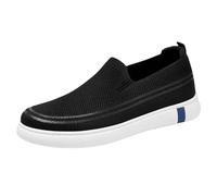 Zapatillas deportivas para hombre, ajuste ancho, zapatillas de malla, Negro , 42 EU
