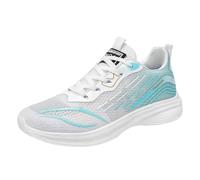 Zapatillas Deportivas para Hombre Calzado de Running Transpirable y Ligero para Entrenamiento Estilo Casual y Moderno con Cordones de Malla para Gimnasio y Caminata (White, 46) #135