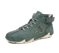 Zapatillas deportivas para hombre, de piel, de moda, informales y cómodas, para exteriores, gimnasia, botas de hombre, zapatos para caminar, Verde B., 45 EU