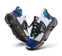 Zapatillas deportivas para hombre, diseño de bandera de Israel, estilo vintage, retro, con estampado de acero rayado, ligeras, para correr, talla 10 mujeres/7.5 hombres (EUR41)