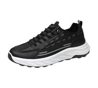 Zapatillas deportivas para hombre, informales, cómodas, de malla, transpirables, ligeras, suaves, de cuña a la moda, sin cordones, ajuste ancho, cómodo, Laufschuhe, Black, 39 2/3 EU