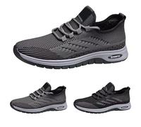 Zapatillas deportivas para hombre, ligeras, transpirables, ortopédicas, antideslizantes, para senderismo, para exteriores, cómodas, con memoria, gris, 42 EU