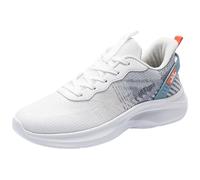 Zapatillas deportivas para hombre, modernas, ligeras, transpirables, para correr, para exteriores, cómodas y transpirables, antideslizantes, para caminar, trekking, Blanco, 46 EU