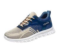 Zapatillas deportivas para hombre, patrón de color simple, fondo plano, cordones cómodos, antideslizantes, informales, zapatillas de tenis, transpirables, azul, 40.5 EU