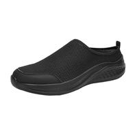 Zapatillas deportivas para hombre, transpirables, informales, traseras, abiertas, zapatillas de verano, ligeras, de malla, suela plana, cómodas, antideslizantes, de jardín, monocolor, zapatillas