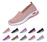 Zapatillas deportivas para mujer, ajuste ancho, de malla transpirable, para caminar, correr, con soporte de arco, suela suave, antideslizantes, de parte superior baja, ortopédicas para mujer, Reino