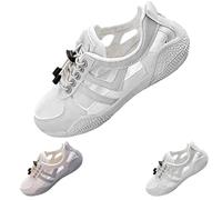 Zapatillas deportivas para mujer, alivio del dolor con amortiguación, zapatillas de correr delanteras cerradas, elegantes, sin manos, elegantes, exquisitas, para el tiempo libre, planas, 01 beige., 38